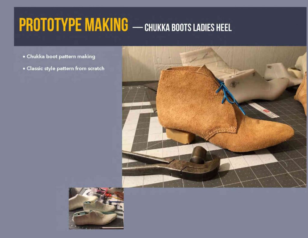 Prototype Making Chukka Boots Ladies Heel