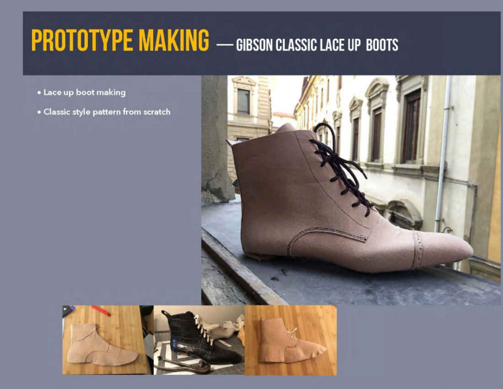 Prototype Making Gibson Classic Lace Up Boots