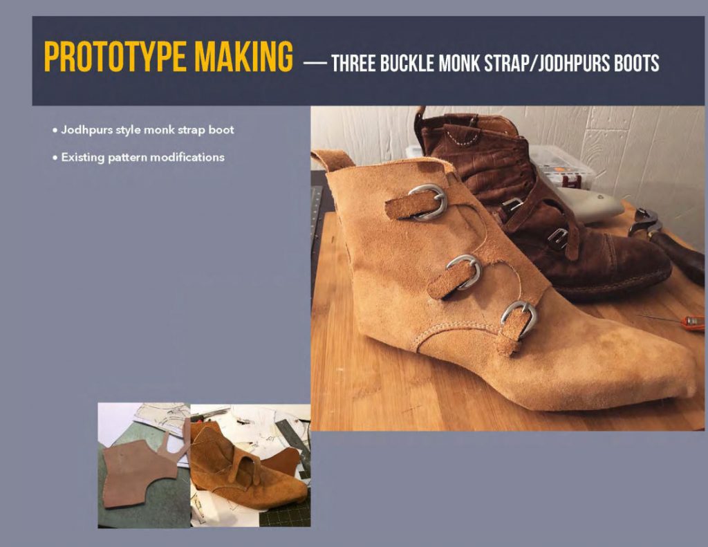 Prototype Making Three Buclke Monk Strap Jodhpurs Boots